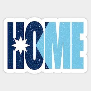 New Minnesota State Flag HOME - Distressed Sticker